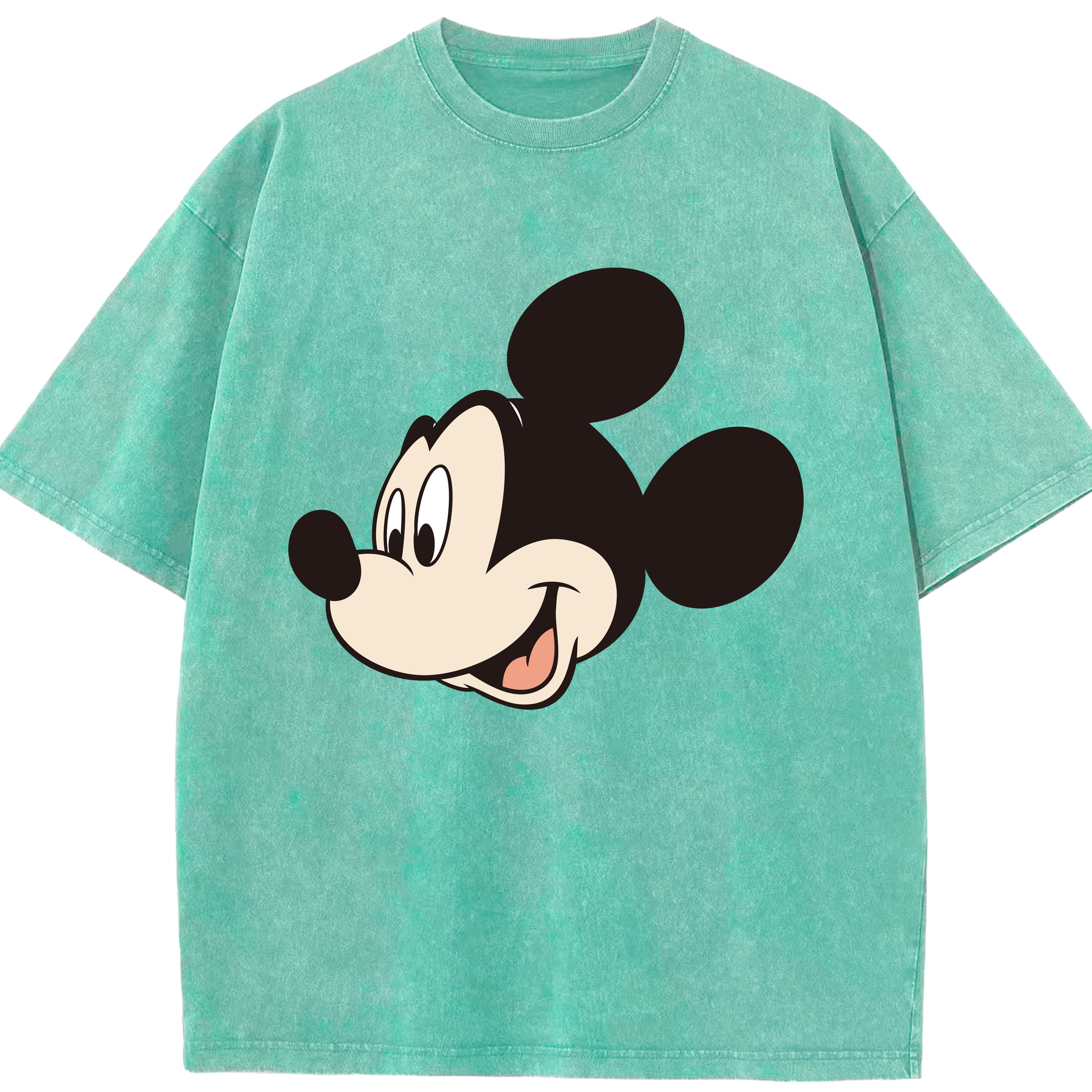 （画像用） ミッキーマウス Mickey Mouse 綿100% ヴィンテージ風 半袖Tシャツ（フロントプリント）